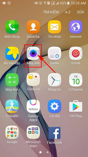 cach bat den flash man hinh tren samsung j2 prime 2