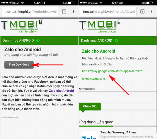 cach cai zalo cho dien thoai itel 2