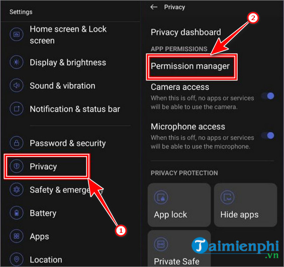 Cách cấp quyền cho ứng dụng Android, chỉnh sửa và quản lý quyền truy cập 8 cach bat tat va quan ly quyen ung dung tren android