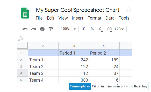 cach chen google sheets vao google docs