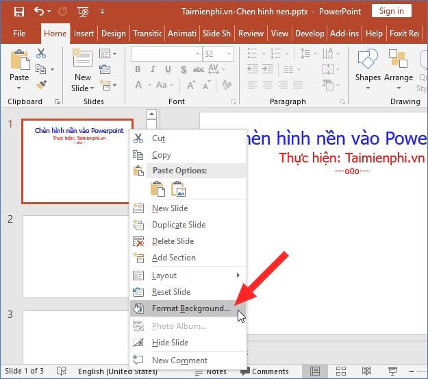 Cách chèn hình nền Slide template vào Powerpoint 20032016