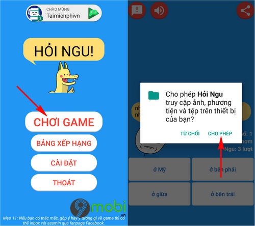 cach choi game hoi ngu tren dien thoai 2