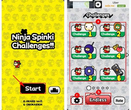 choi Ninja Spinki Challenges