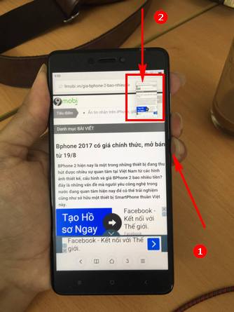 Cách chụp màn hình Xiaomi Mi 6