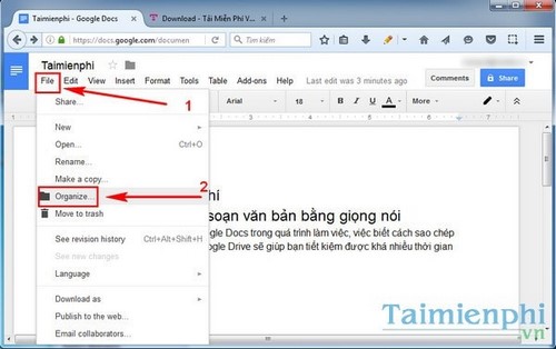 Cách chuyển dữ liệu từ Google Docs sang Google Drive