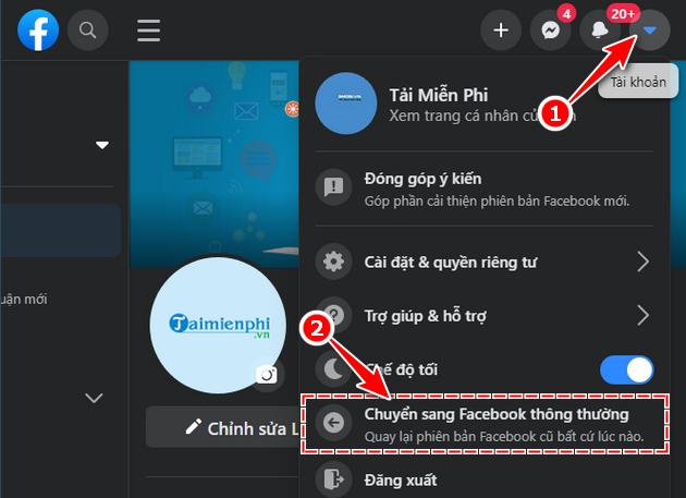 Cách chuyển Facebook giao diện cũ khi chưa quen giao diện mới