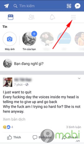 cach chuyen facebook sang tieng anh tren dien thoai