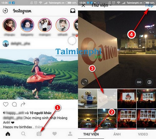 Cách đăng ảnh lên Instagram bằng điện thoại Android