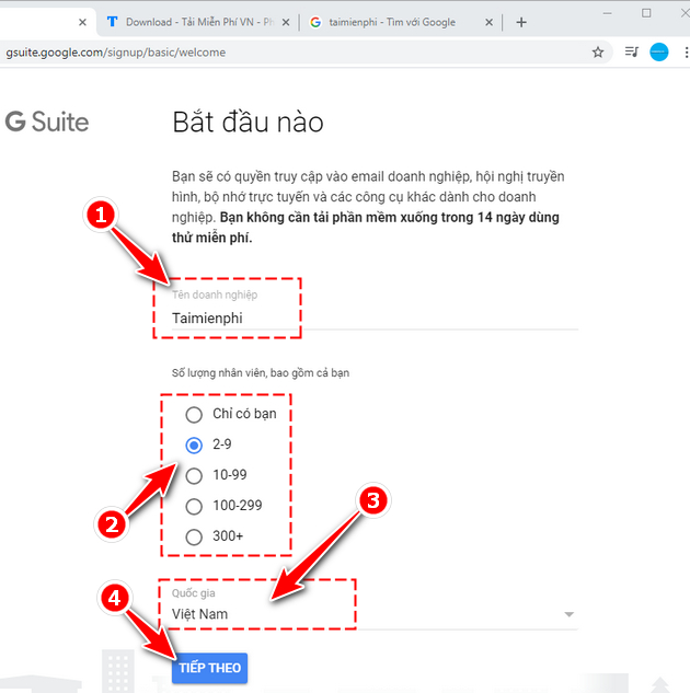 cach dang ky tai khoan google team drive 2