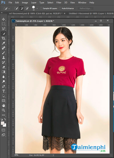 Cách đổi màu áo, quần bằng Photoshop