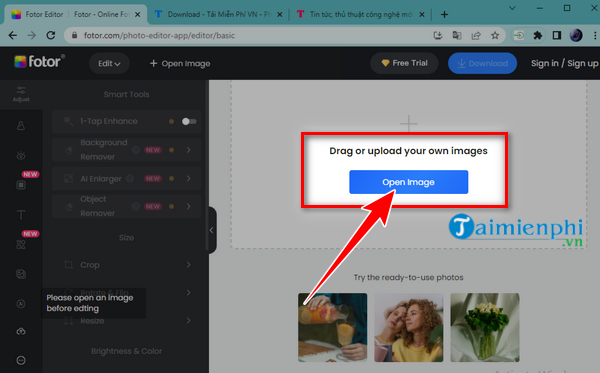 Cach doi phong cach hinh anh tren Fotor