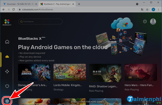 Cách đổi ngôn ngữ tiếng Việt trên BlueStacks X