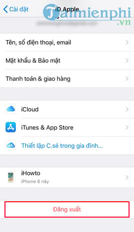 Cách đổi tài khoản iCloud trên iPhone, iPad