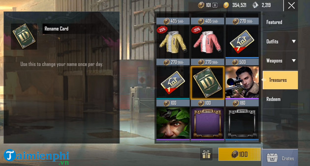 Cách đổi tên nhân vật game PUBG Mobile Lite