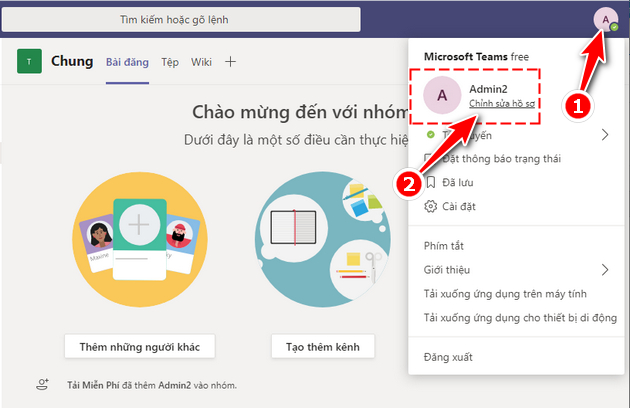 Cách đổi tên trên Microsoft Teams