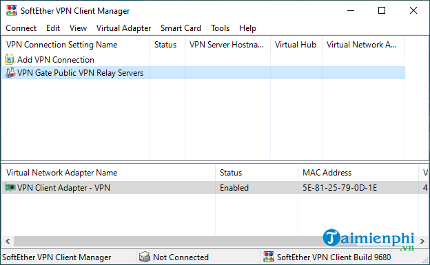 cach fake ip bang softether vpn client manager