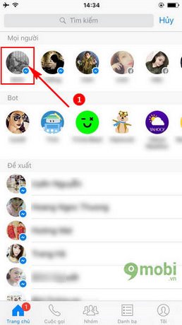 goi video tren facebook messenger