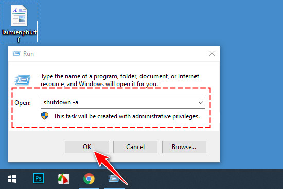 Cách hủy lệnh hẹn giờ tắt máy tính Windows 10 1
