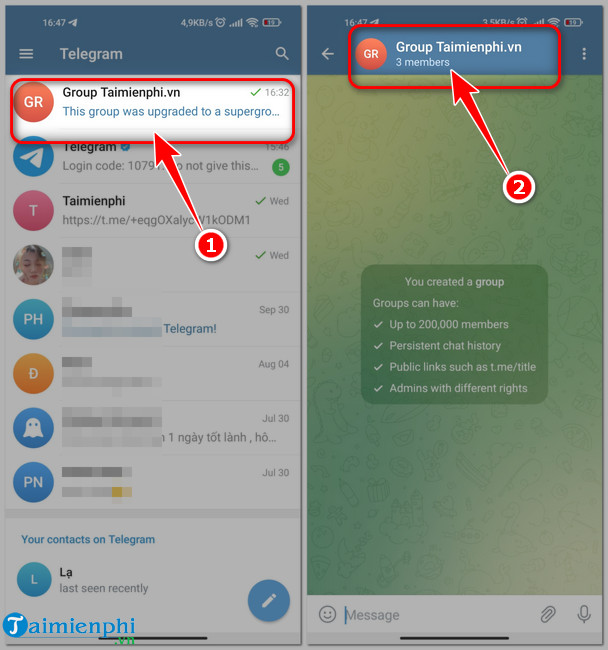 cach tat chat nhom tren telegram