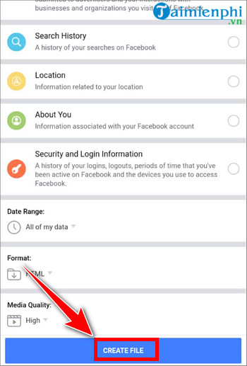 khoi phuc anh da xoa tren fb bang dien thoai