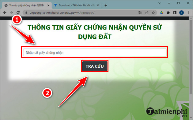 Tra thong tin so do online