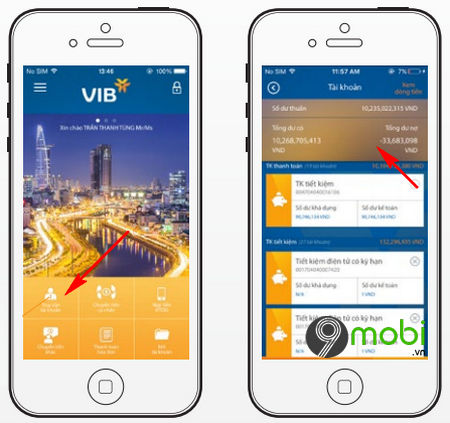Cách kiểm tra số dư tài khoản VIB trên điện thoại Android, iPhone