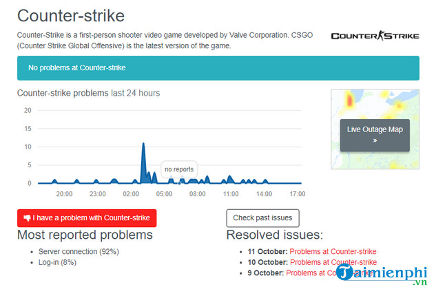 Cách kiểm tra trạng thái hoạt động máy chủ CSGO