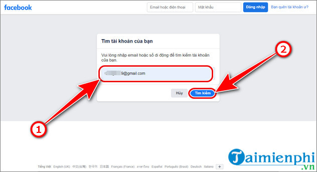 Cách lấy lại mật khẩu Facebook bằng Gmail trên máy tính, điện thoại Android, iPhone 9 lay lai mat khau facebook bang gmail de dang