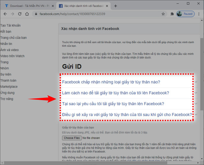cách lấy lại mật khẩu facebook không cần email và số điện