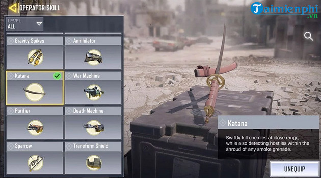 Cách mở khóa vũ khí Katana trong COD Mobile