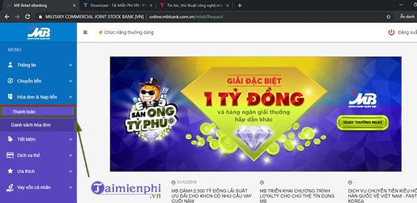 cach nap the dien thoai tu mbbank 2