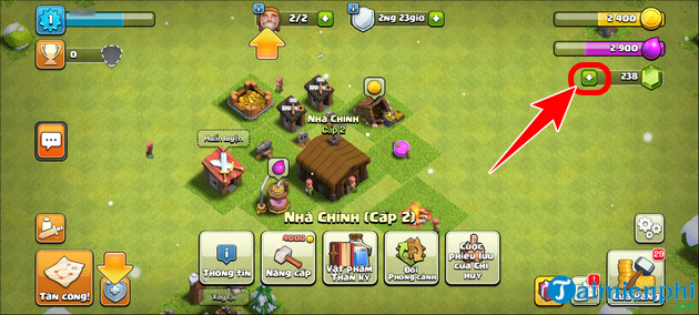 cach nap tien gems clash of clans Android