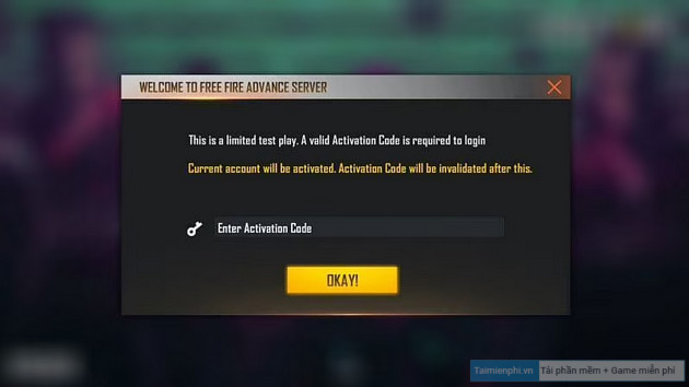 cach lay activation code free fire ob26 advance server