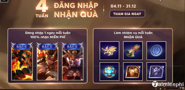 Cách nhận miễn phí skin bậc S Ryoma Nguyệt Tộc Liên Quân Mobile