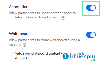 Cách sử dụng các công cụ chú thích trên Zoom