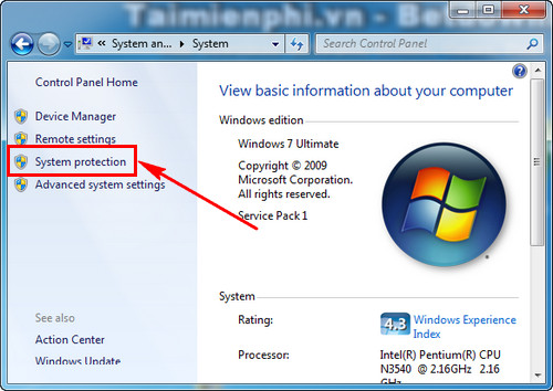cach su dung system restore trong windows 7