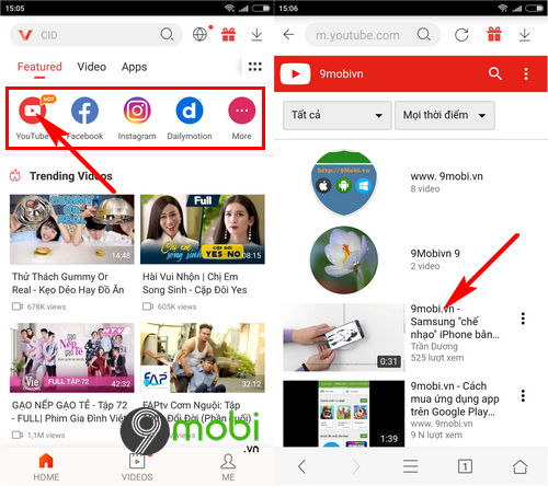 cach su dung vidmate de tai video tren dien thoai 2