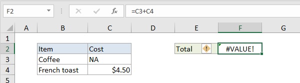 cach sua loi value trong excel 2