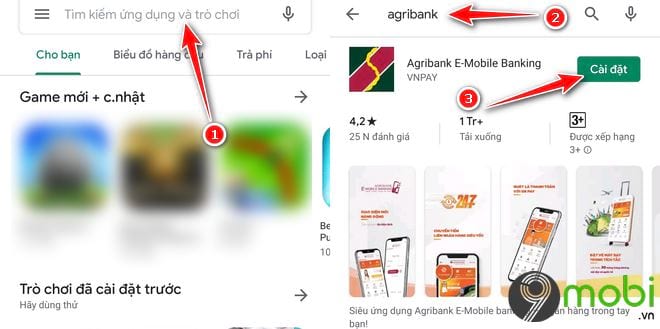 Cách tải và cài các ứng dụng Agribank lên Smartphone