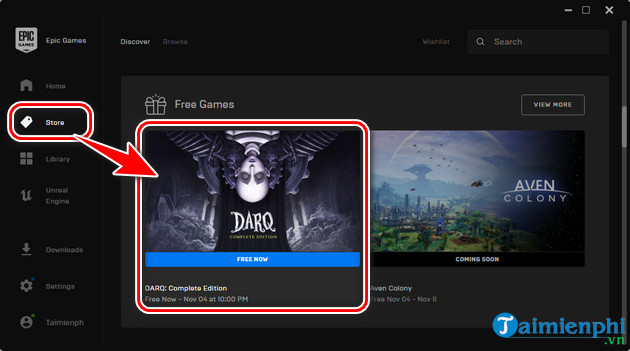 how to play and play darq mien on epic games store
