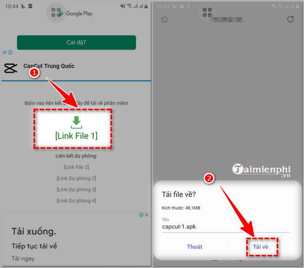 Cách tải và cài đặt app Capcut Trung Quốc