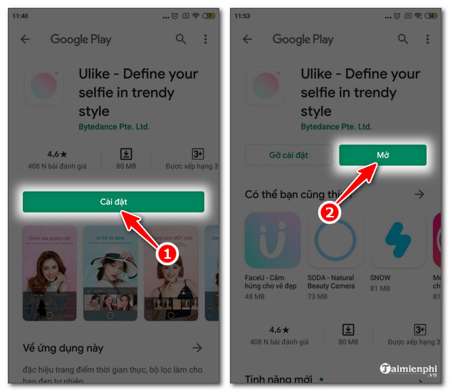 cach tai ulike tren dien thoai