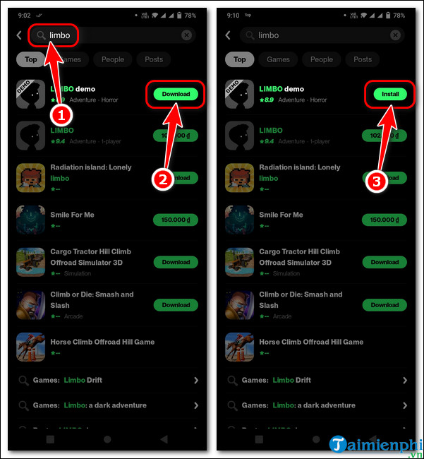 cach tai va choi limbo tren Android