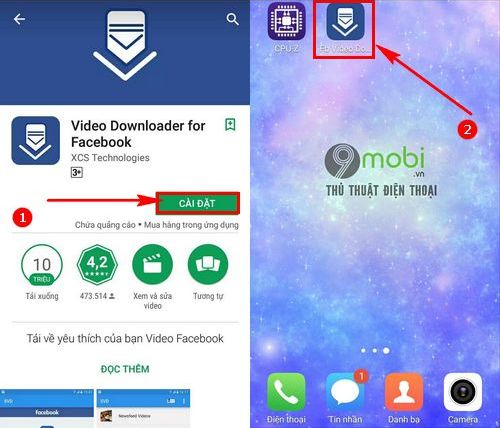 cach tai video facebook tren vivo 2
