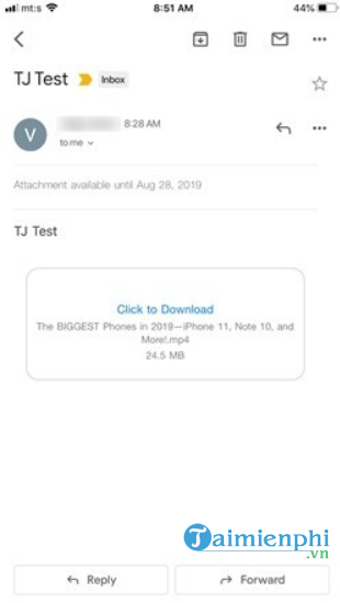 cach tai video tu gmail ve iphone hoac android