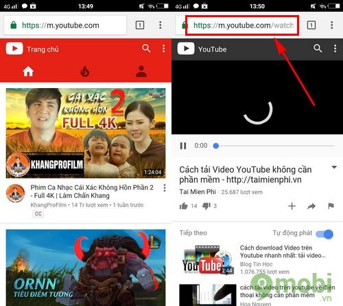 cach tai video youtube ve dien thoai android 2