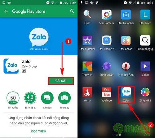cach tai zalo cho mobiistar prime x1 2