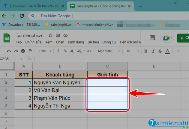 cach tao drop list trong google sheets tren windows