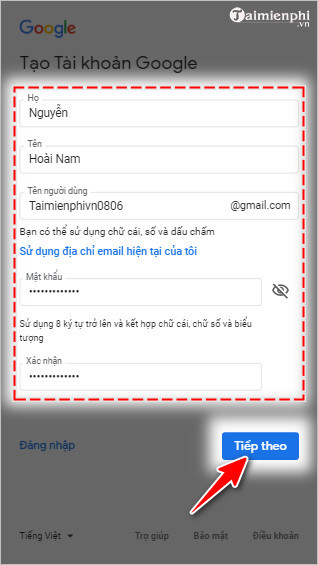 cach tao gmail moi tren dien thoai oppo