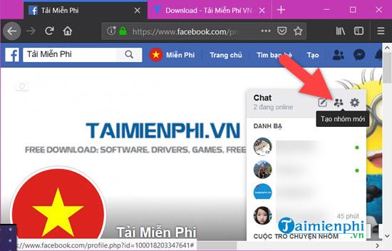 cach tao nhom chat facebook messenger tren may tinh 2